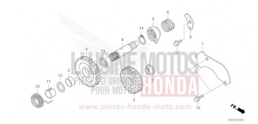 KICK STARTER SPINDLE CRF150RBS de 2025